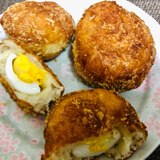ボリューミー☆ゆで卵の揚げパン